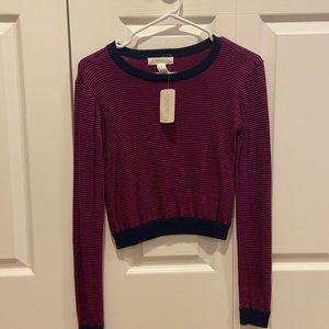 Cropped sweater. Never worn. Tags on.